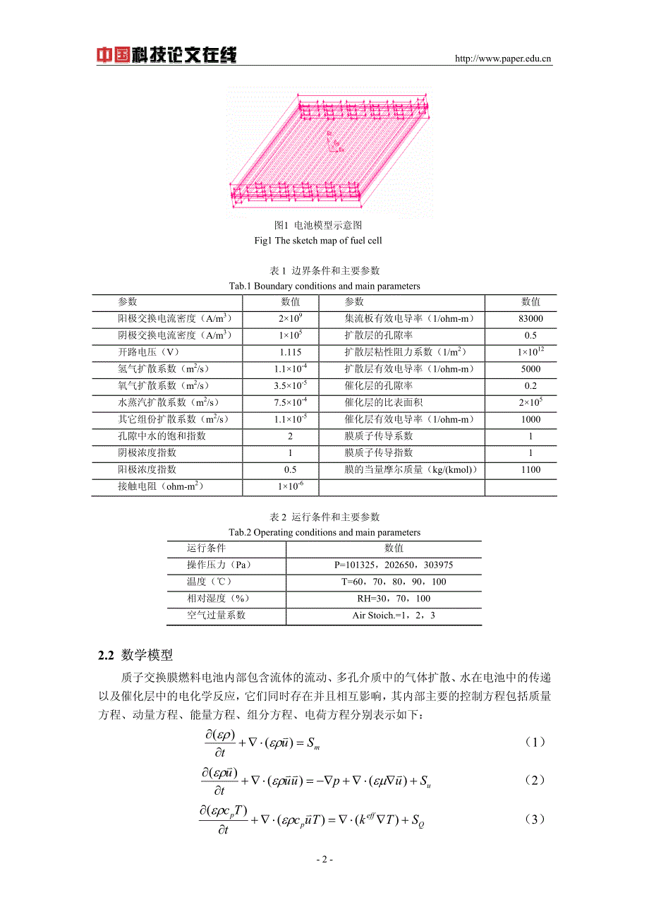 PEM燃料电池不同运行条件下的动态响应特性_第2页