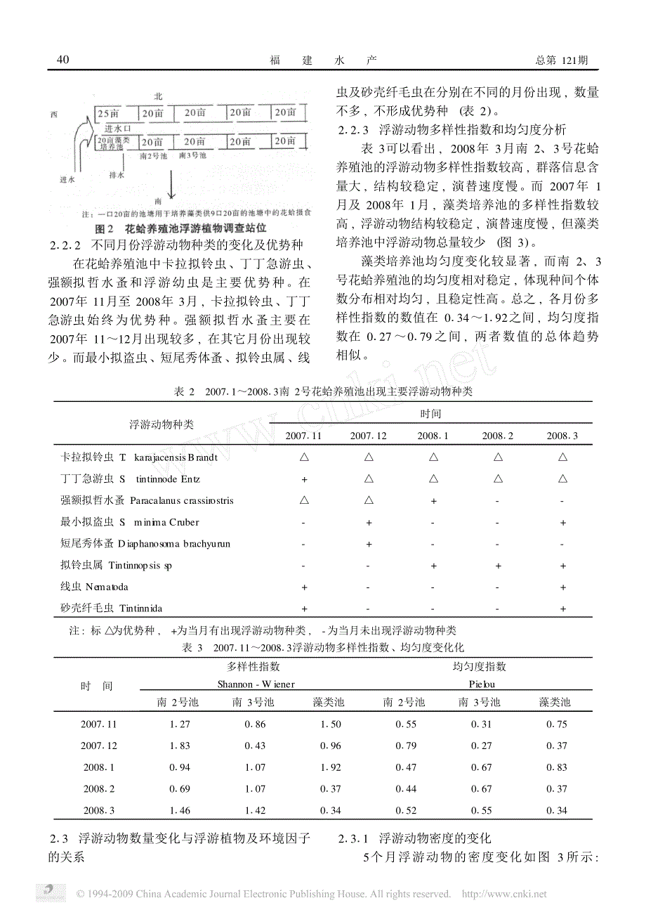 花蛤高效与生态养殖池中浮游动物生态特征研究_第3页