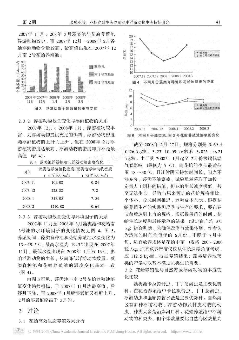 花蛤高效与生态养殖池中浮游动物生态特征研究_第4页