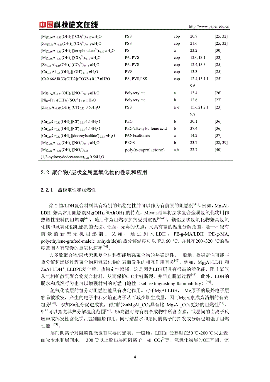 聚合物层状金属氢氧化物复合材料：合成、性质和应用_第4页