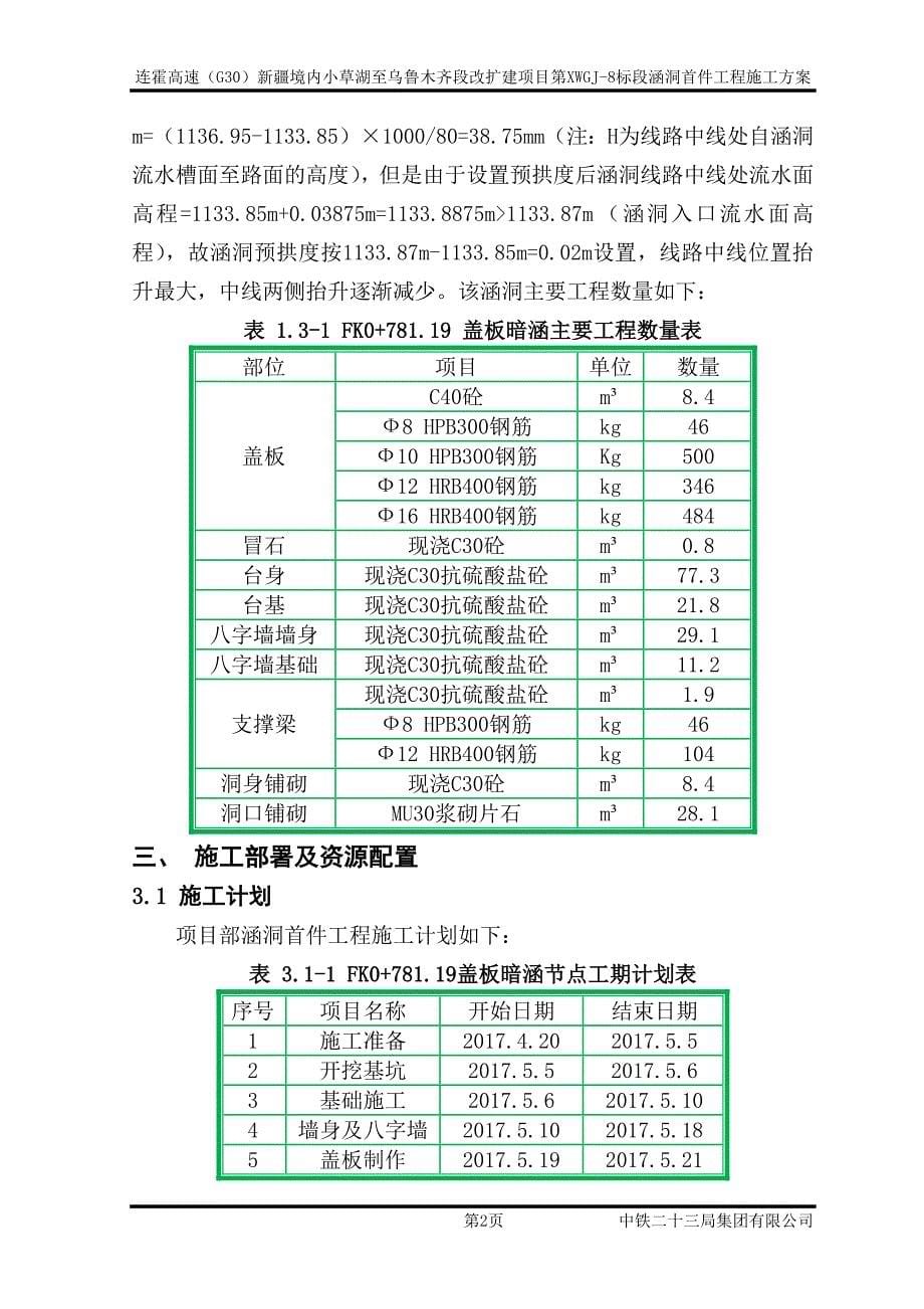 连霍高速涵洞首件工程施工方案_第5页