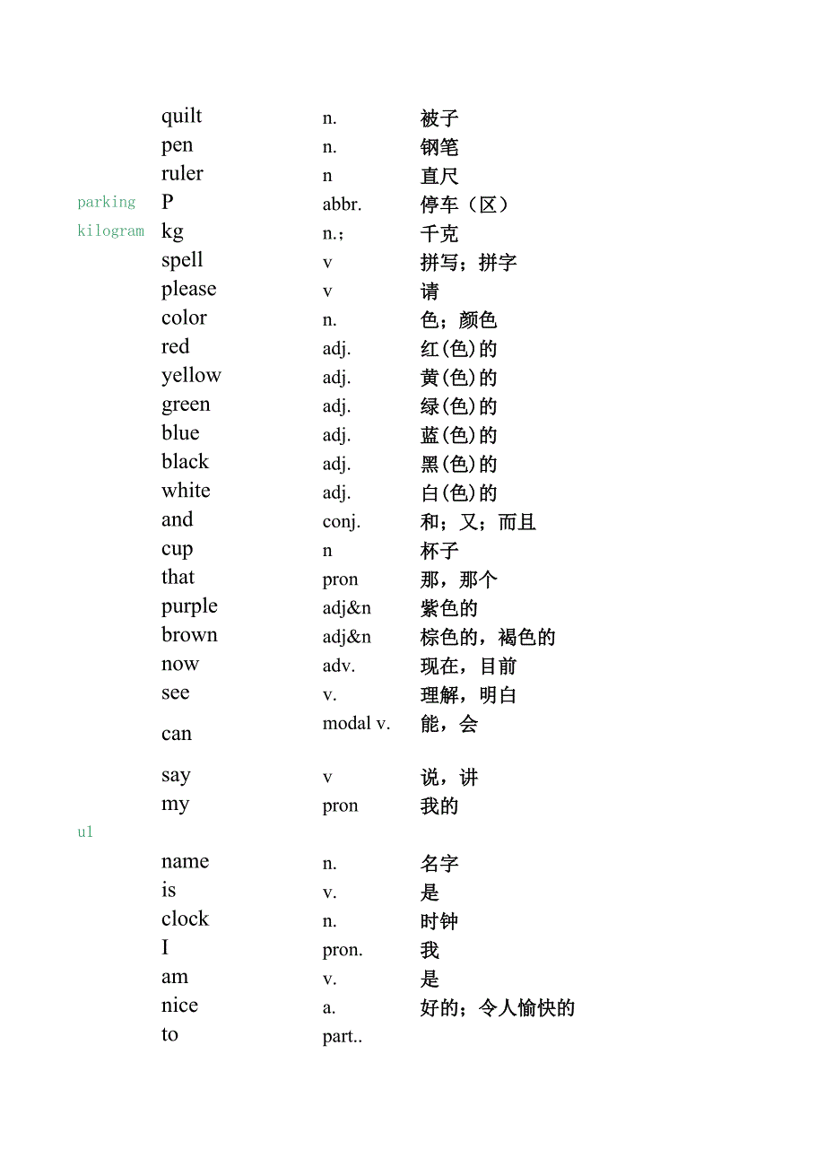 七年级词汇_第2页