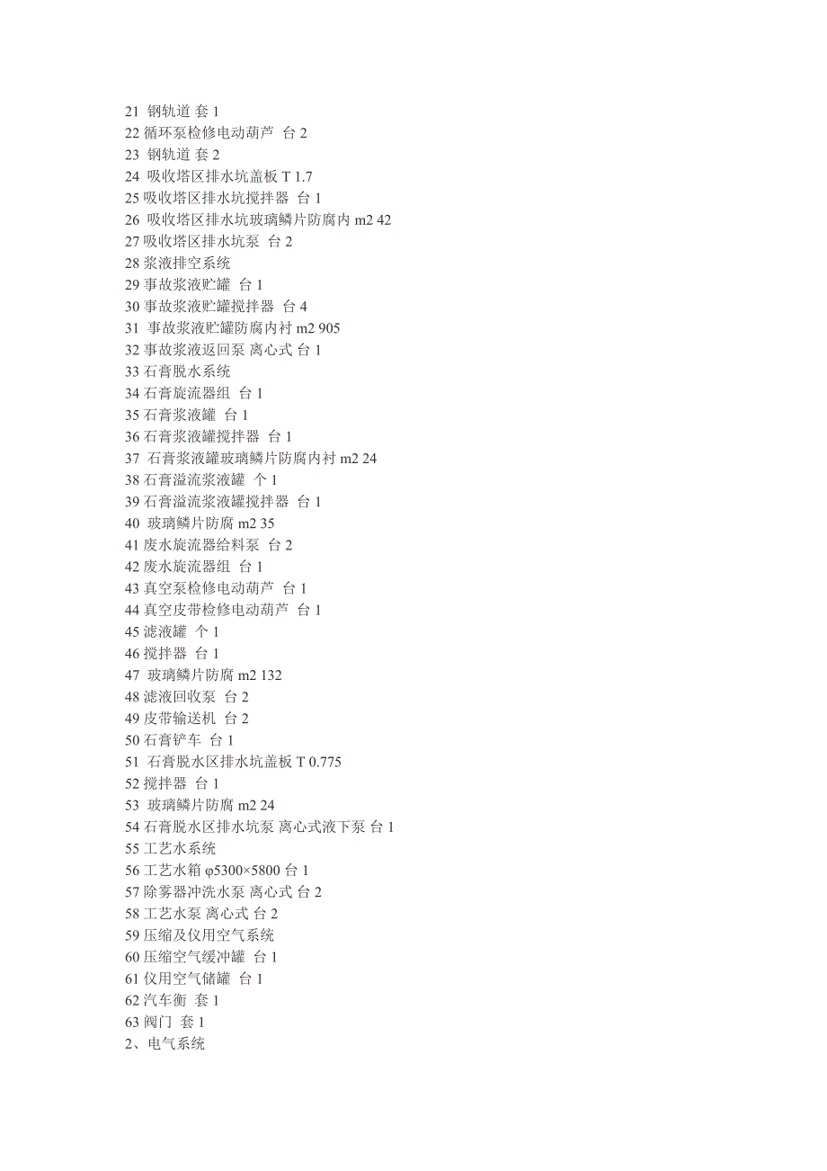 新建自备电厂所需设备清单_第2页