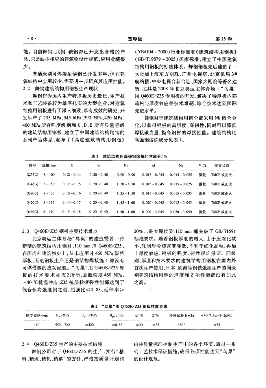 铌在舞钢建筑结构用宽厚钢板中的应用宽厚板2009tr_第4页