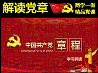 中国共产党章程党章党规学习解读精选课件