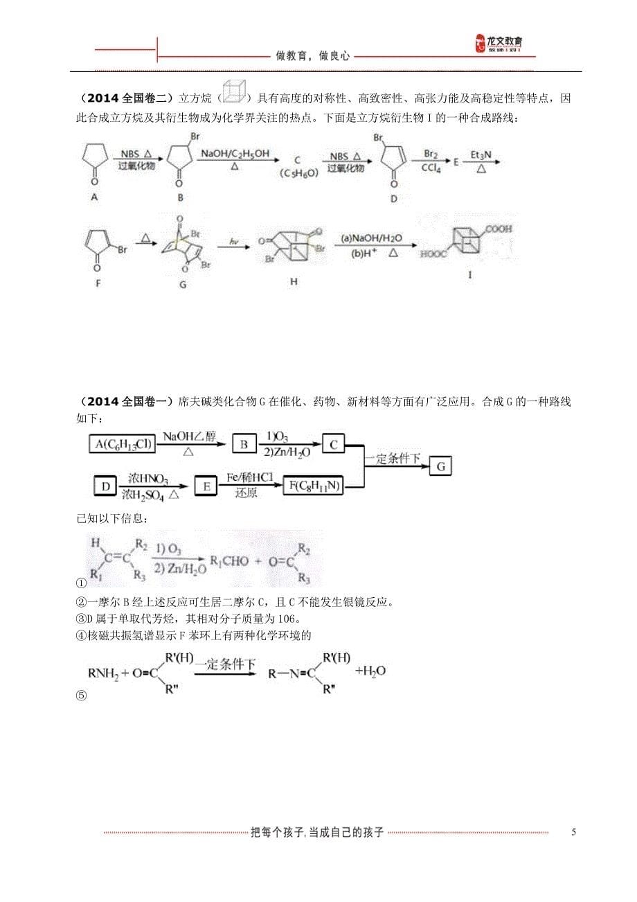 有机推断考点及解题思路_第5页