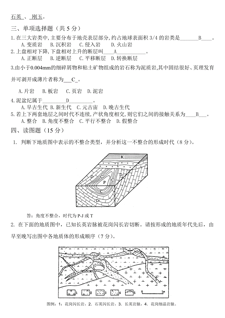 地质学试题 文档_第2页