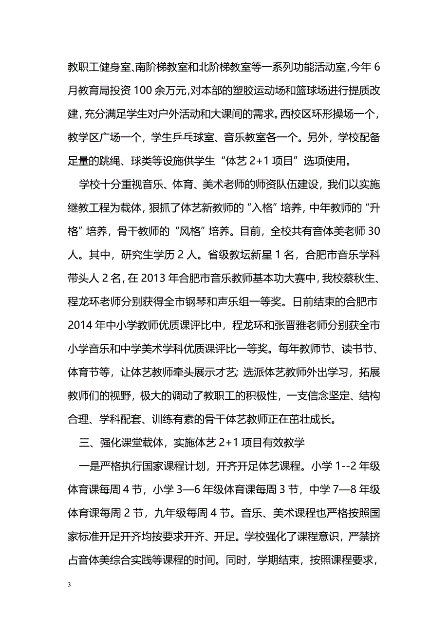 [汇报材料]学校体艺2+1汇报材料_第3页