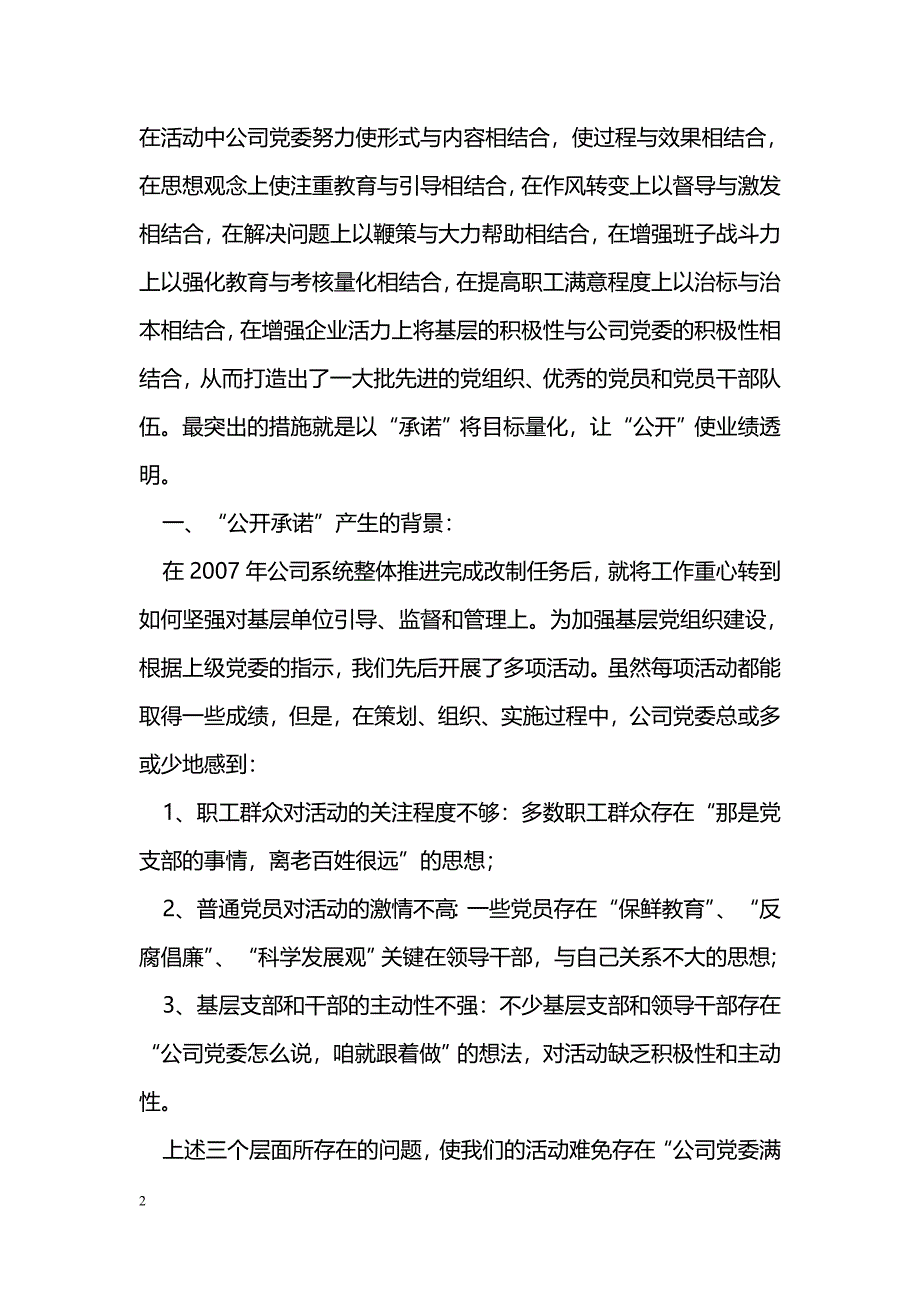 [活动总结]公开承诺工作总结_第2页