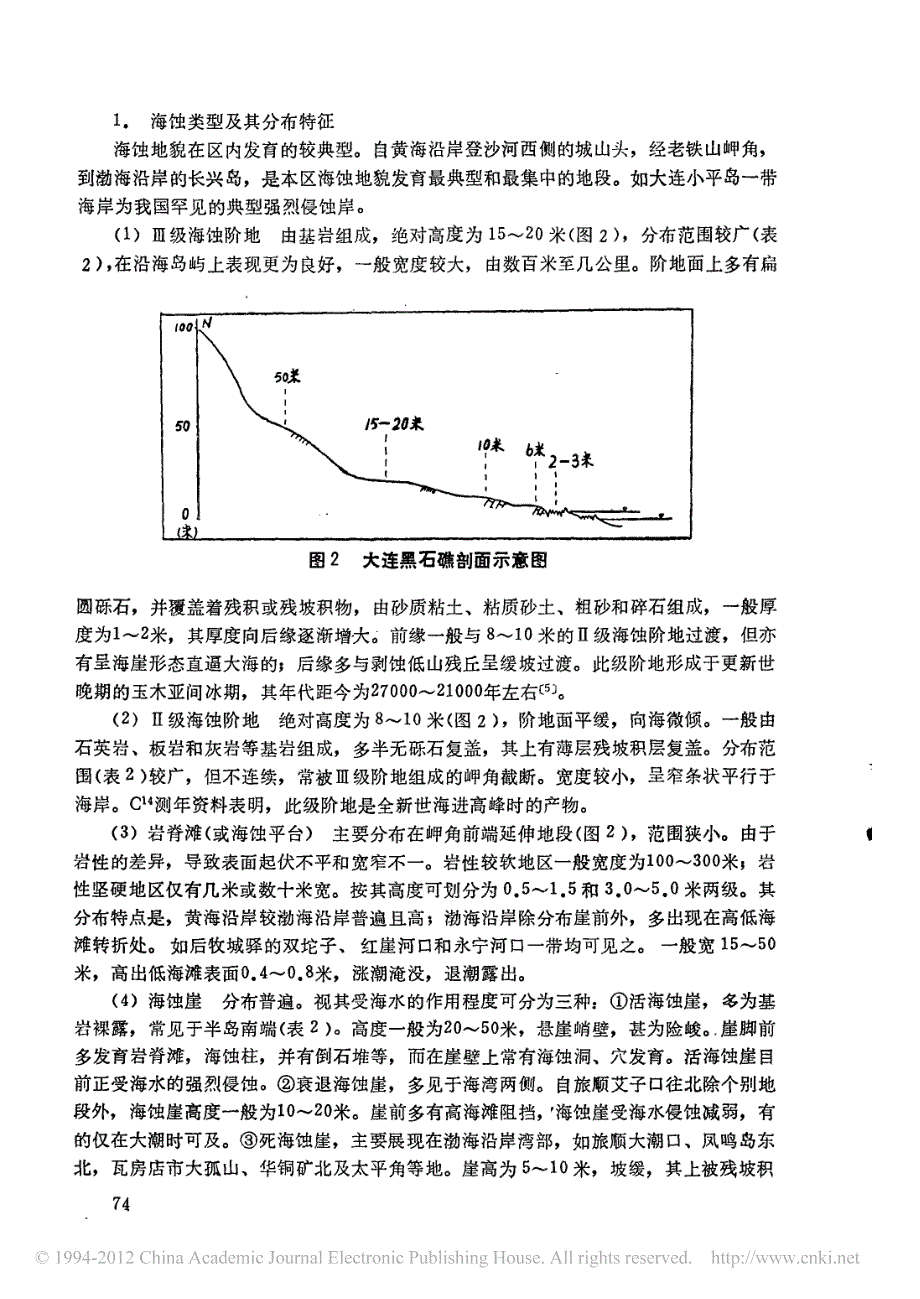 辽东半岛基岩海岸地貌与沉积特征_第4页