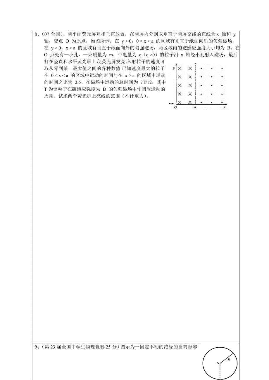 高考磁场部分真题训练_第5页