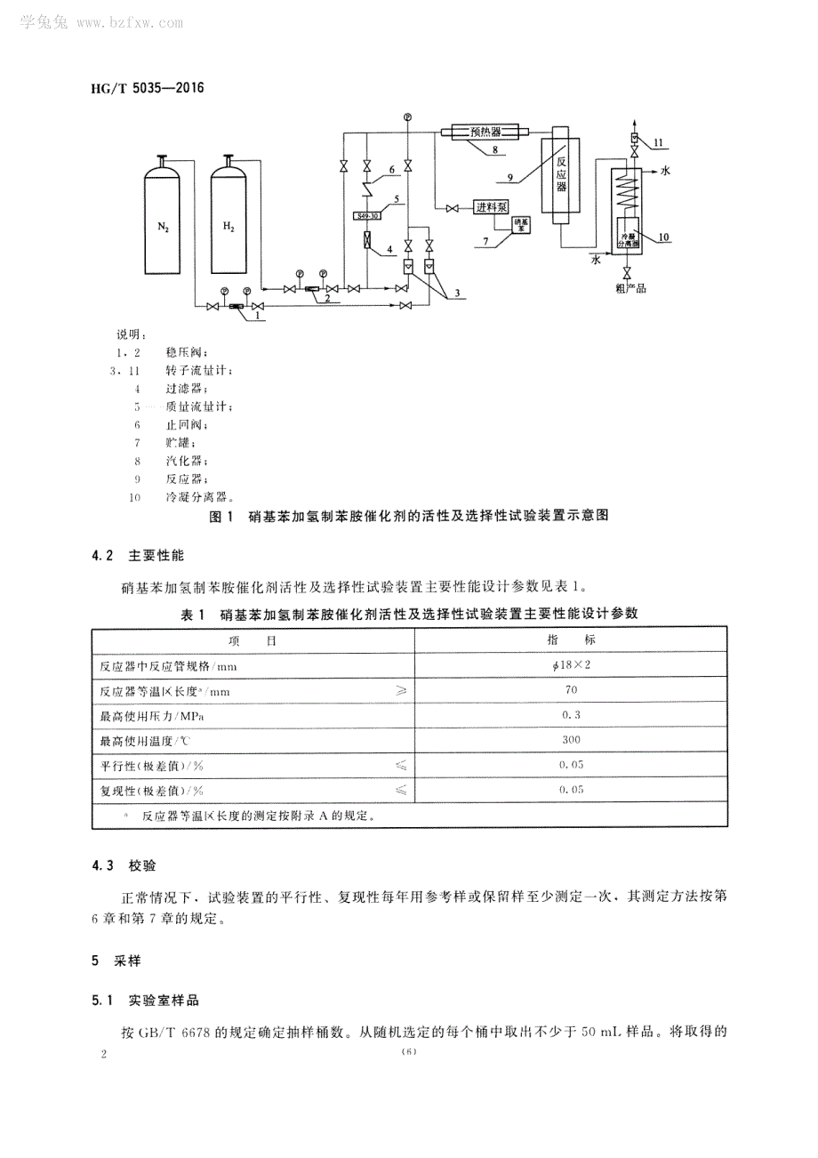 硝基苯加氢制苯胺催化剂催化性能试验方法_第4页