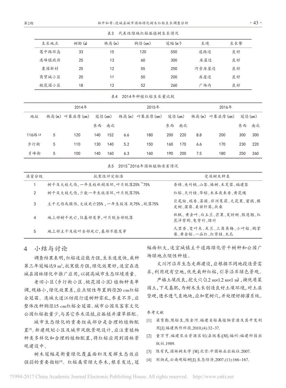 连城县城市园林绿化树木红榕生长调查分析_第3页