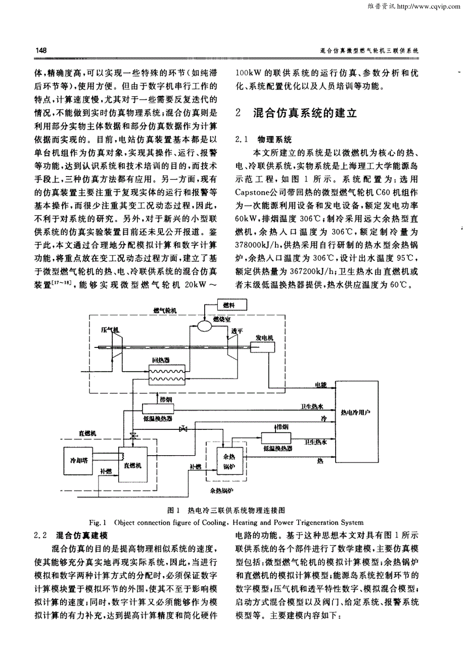 混合仿真微型燃气轮机三联供系统_第2页