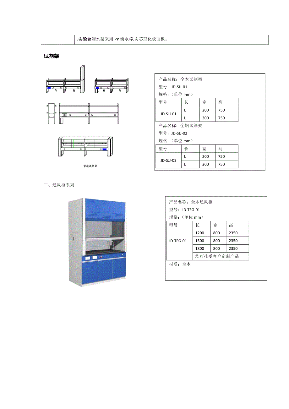 实验室家具实验台系列规格参数_第4页
