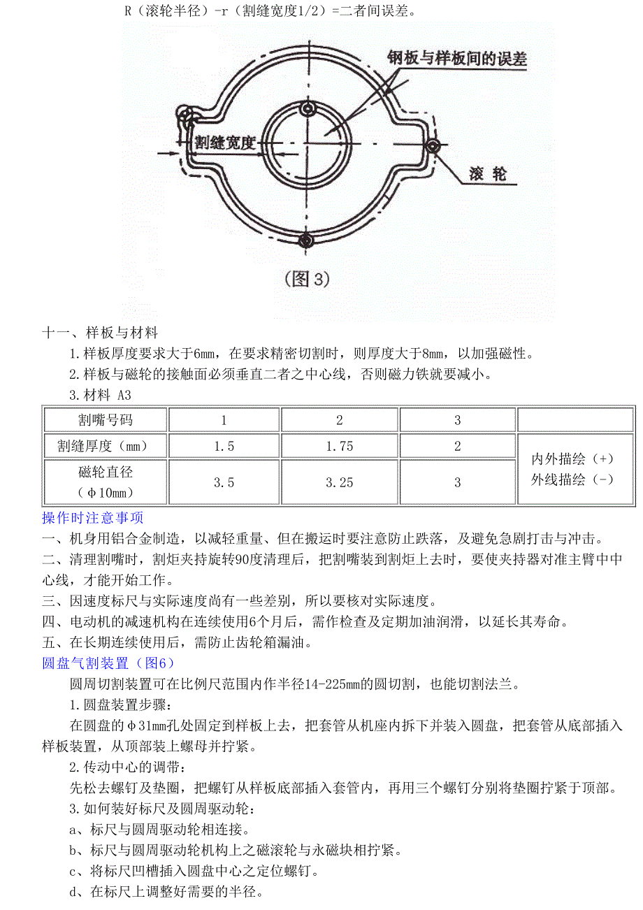 CG仿形切割机机使用说明书_第4页