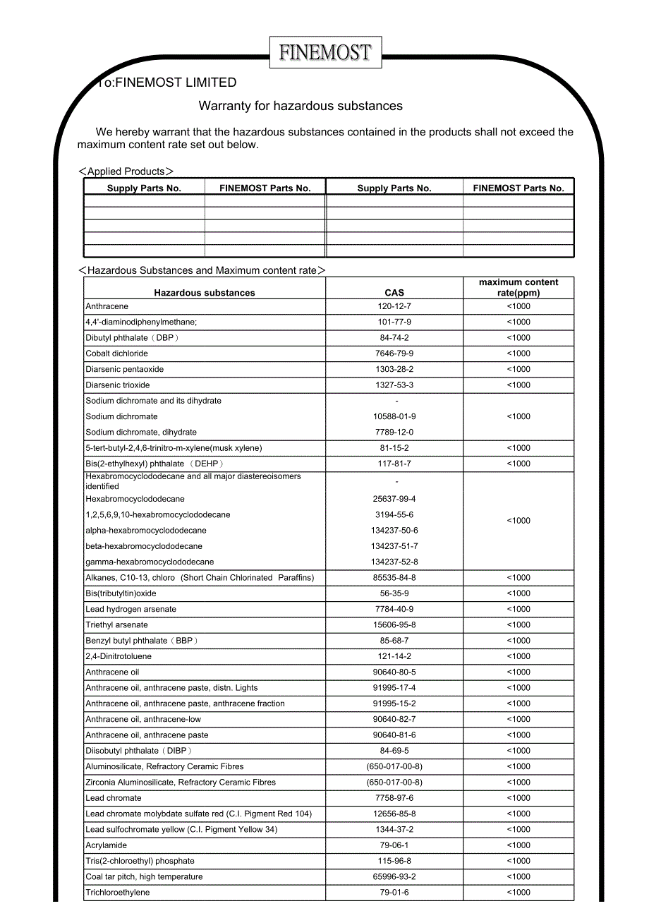 REACH项保证书中、英、日文_第1页