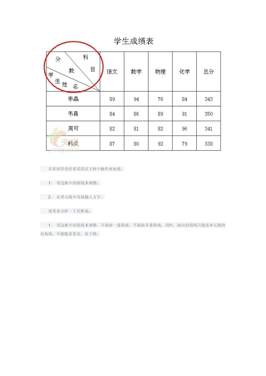 Excel制表技巧复杂表格_第5页