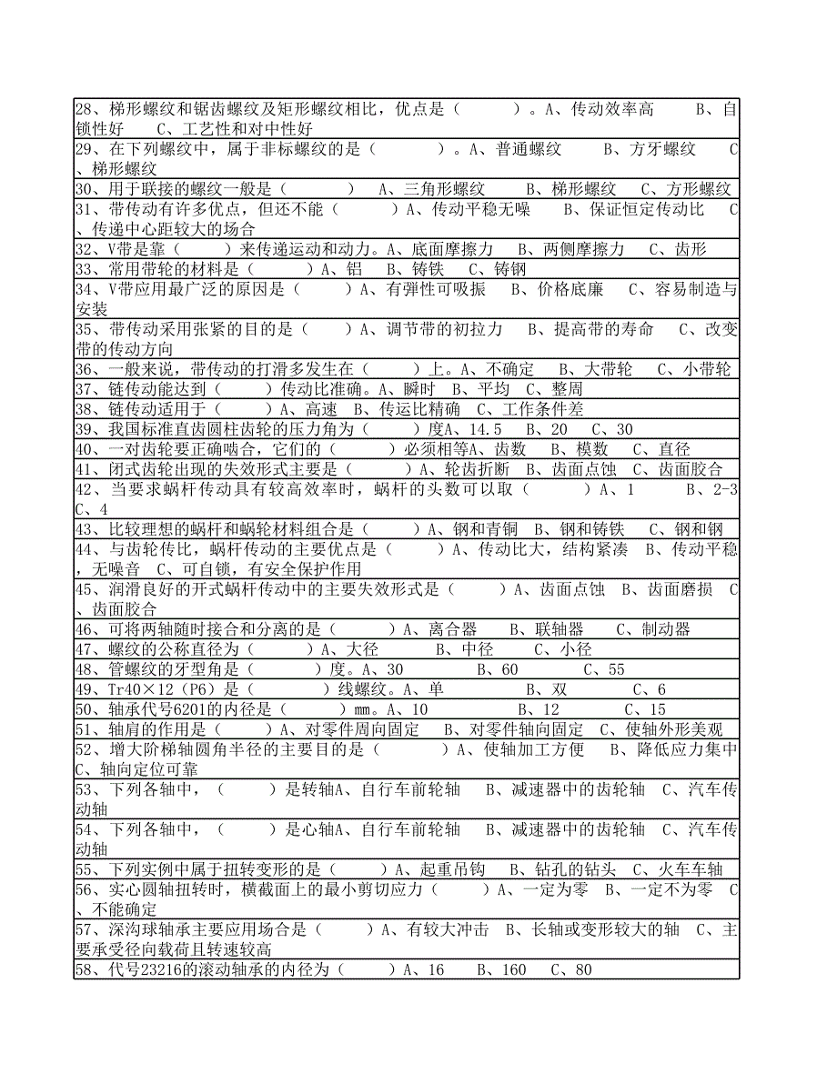 全市机械基础试题库_第2页