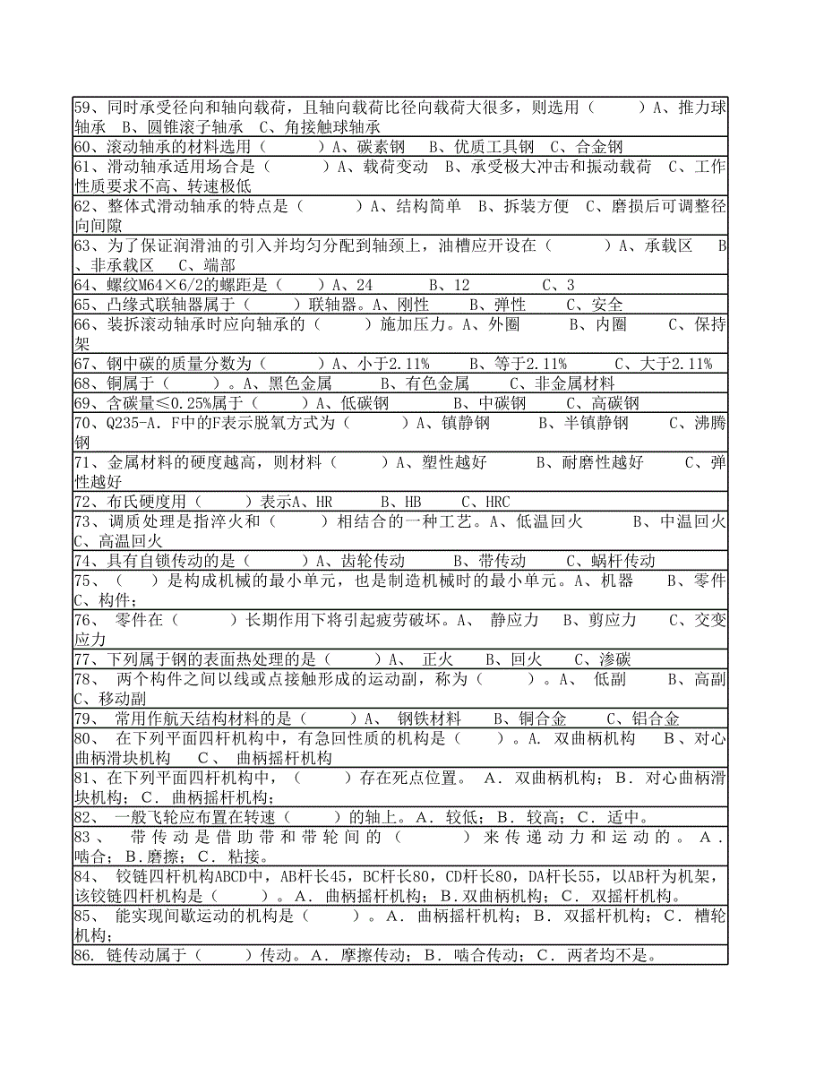 全市机械基础试题库_第3页