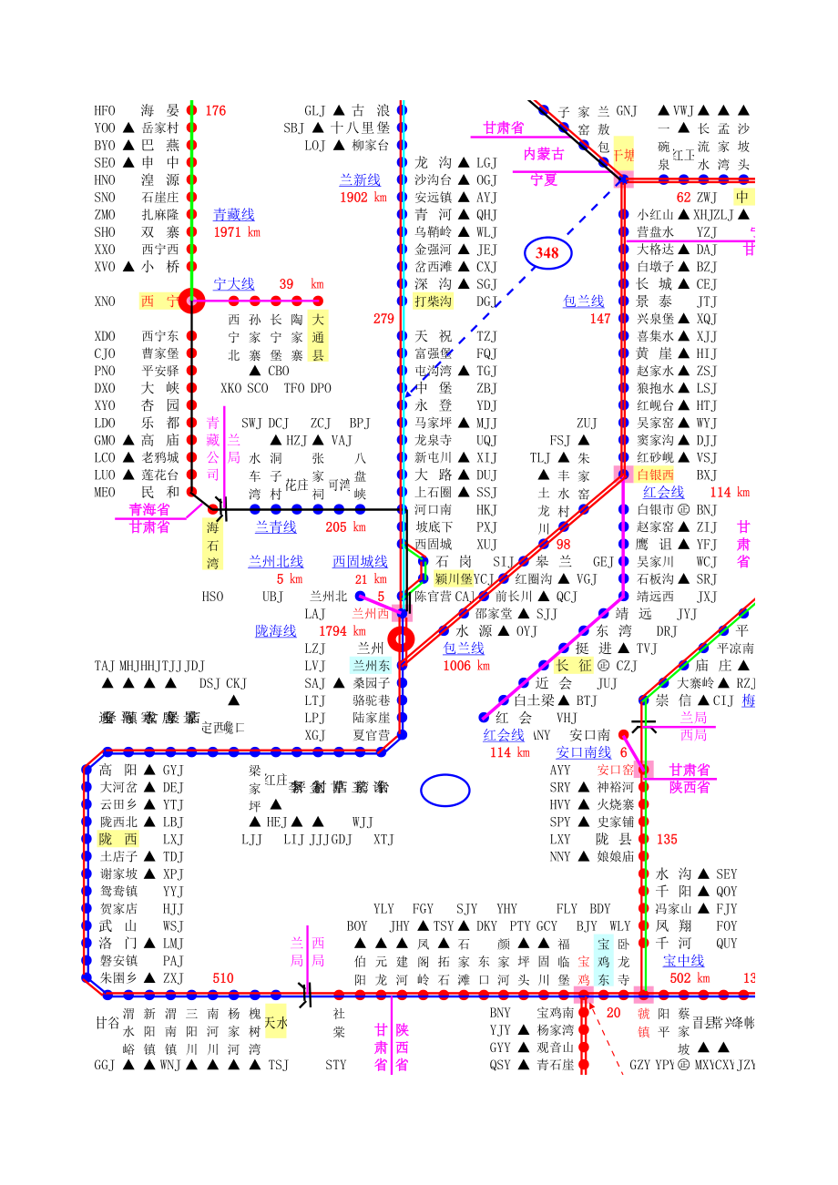 全国铁路货运营业站示意图1_第4页