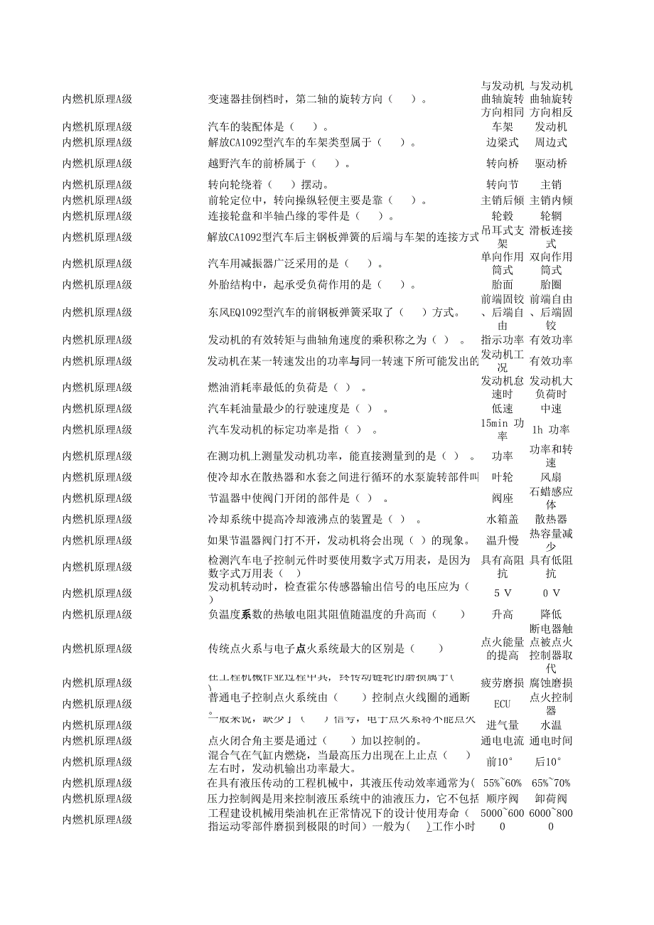 内燃机原理A级_第4页