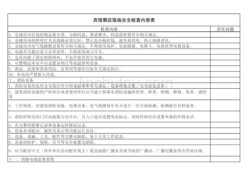 公共场所安全检查表_第4页