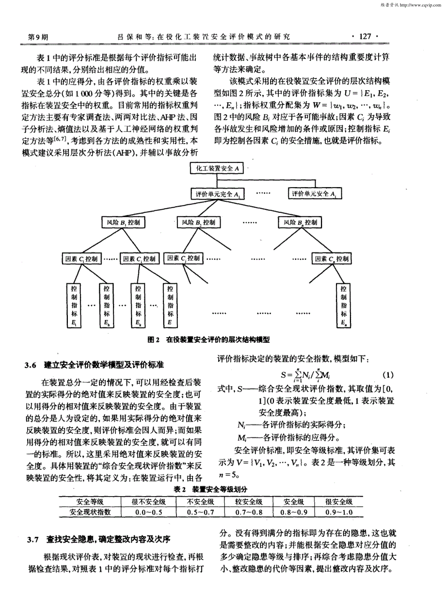 在役化工装置安全评价模式的研究_第4页