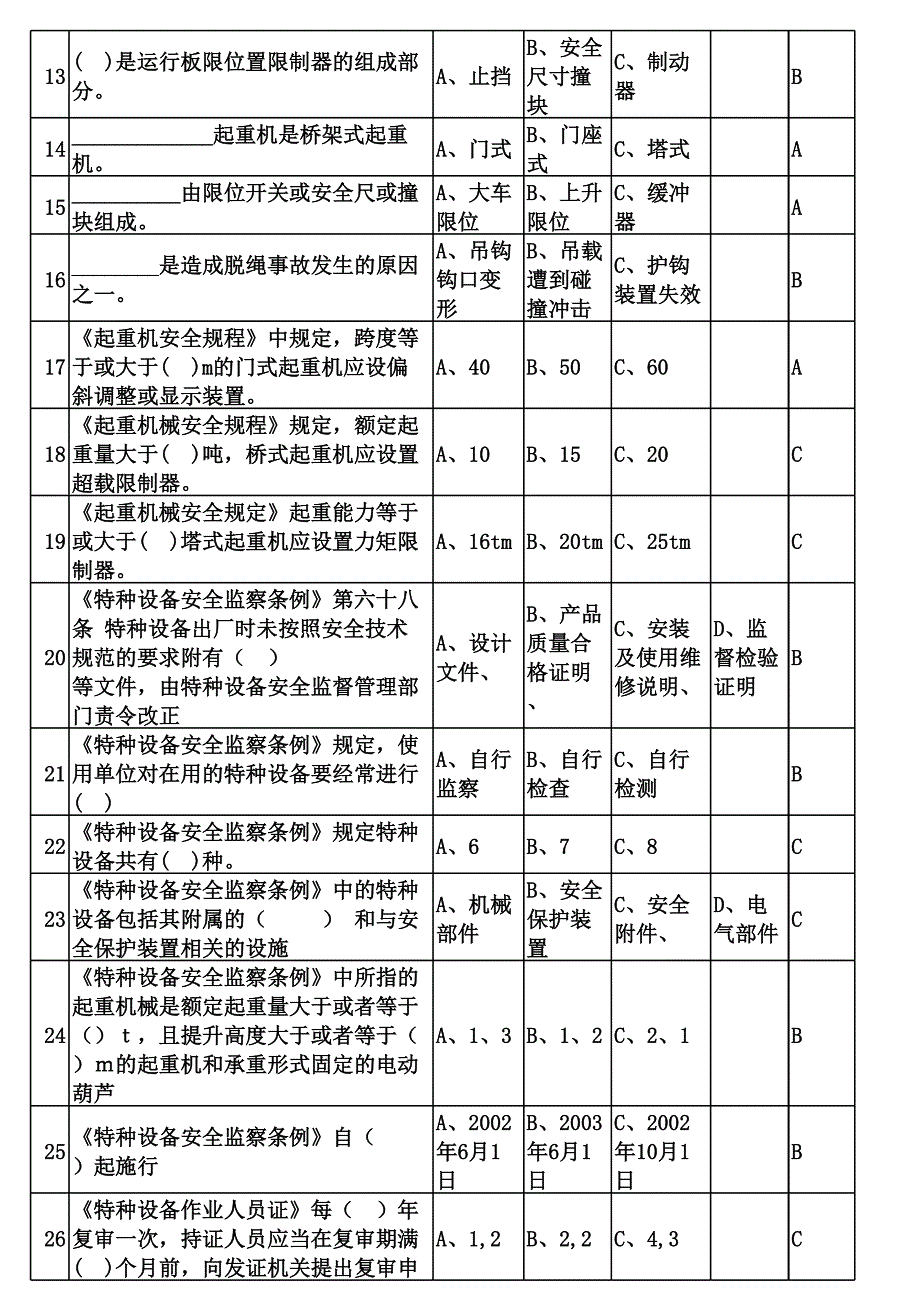 桥门式起重机司机复习题_第2页