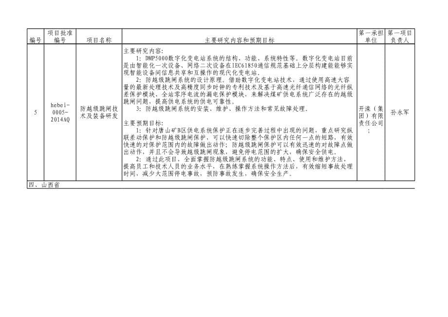 年安全生产关键技术科技项目_第5页