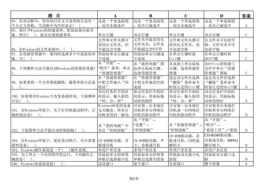 电算化理论题1000_第5页