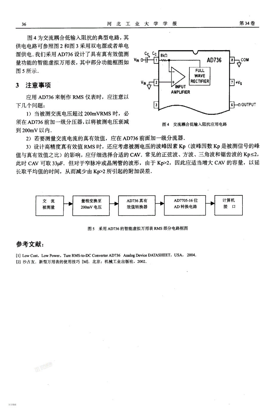 真有效值转换器AD736及其应用_第3页