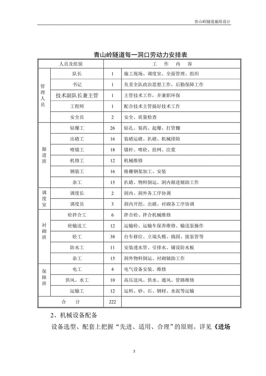 公路隧道施工组织设计范例_第5页