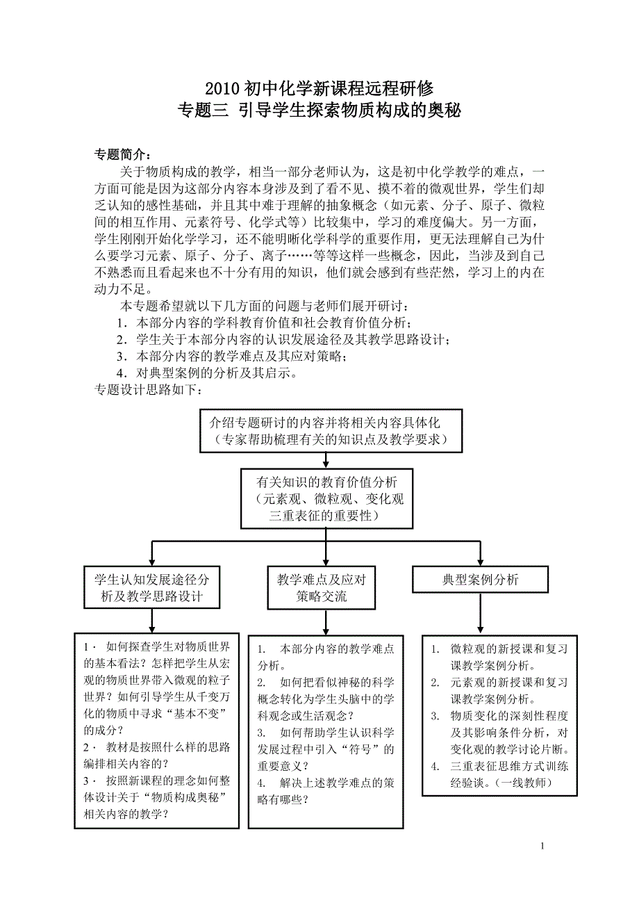 初中化学专题3课程文本_第1页