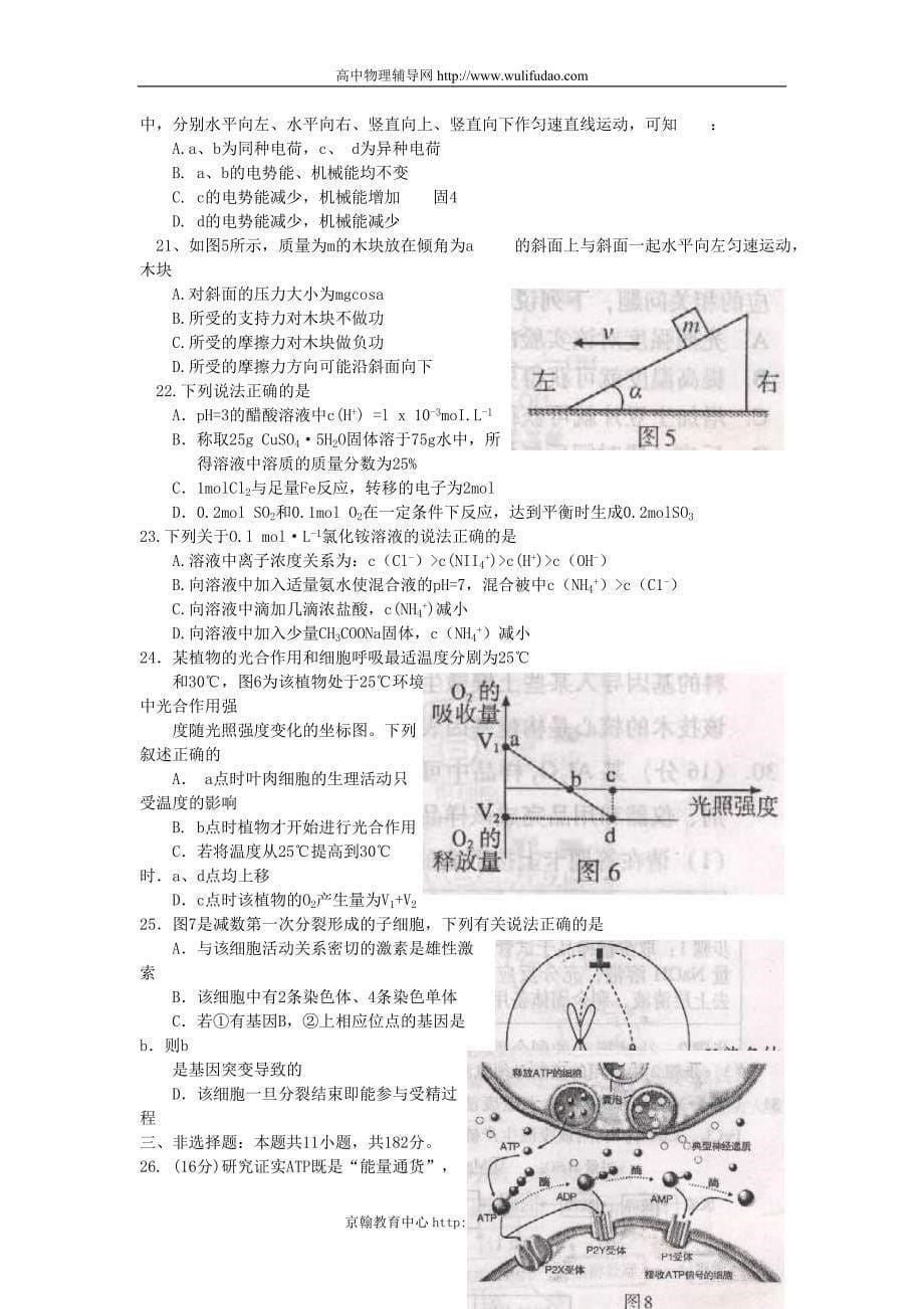 2010年广州市第二次高考模拟考试题_第5页