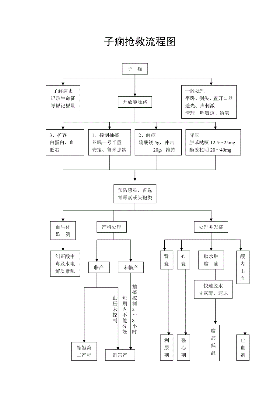 产后出血、子痫、羊水栓塞抢救流程图_第2页