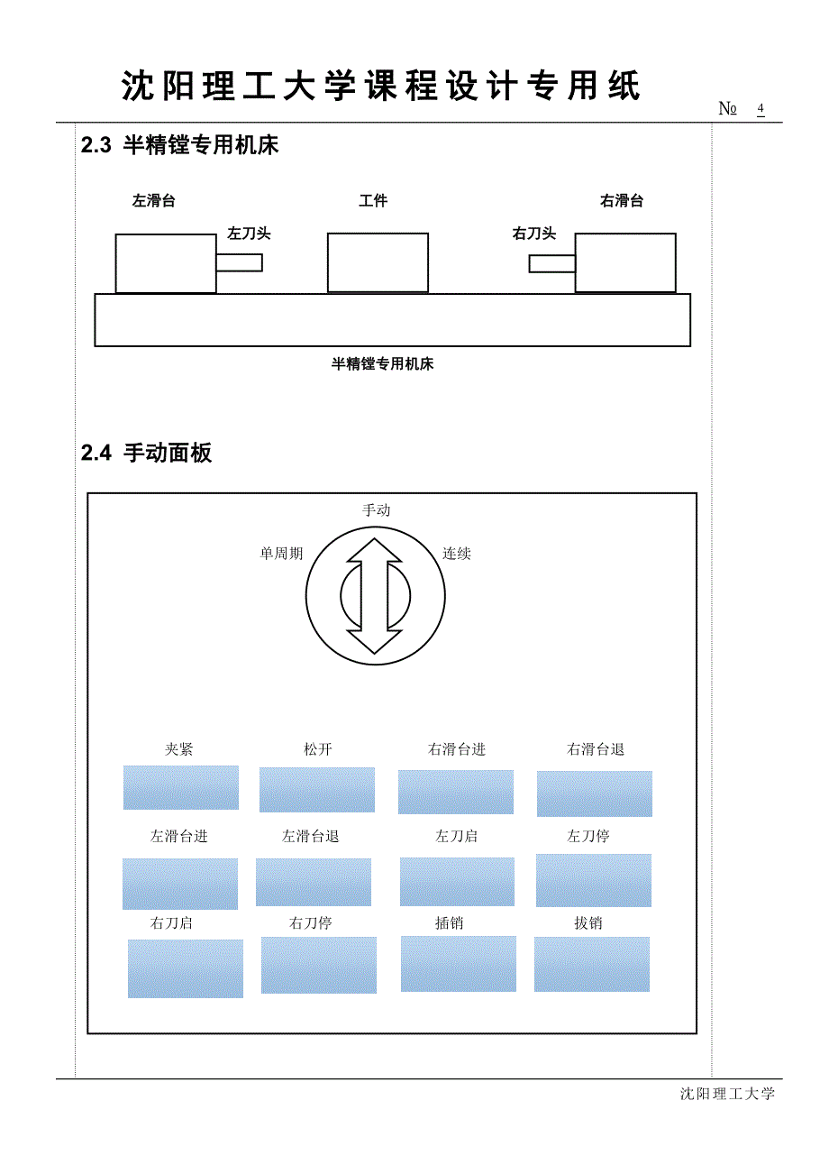 半精镗专用机床控制系统设计——课程设计_第4页