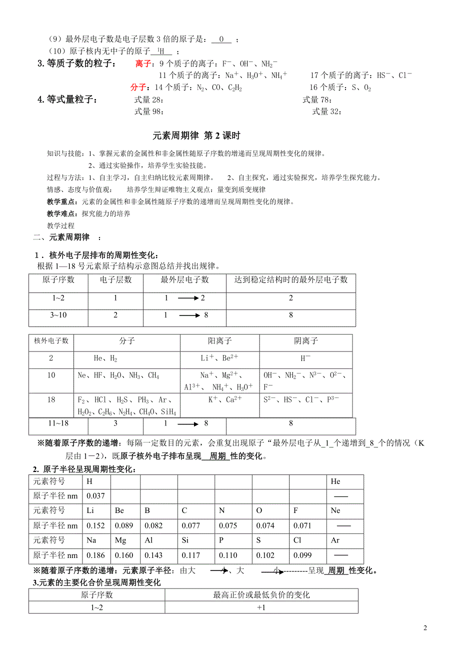 《元素周期律》教案1_第2页