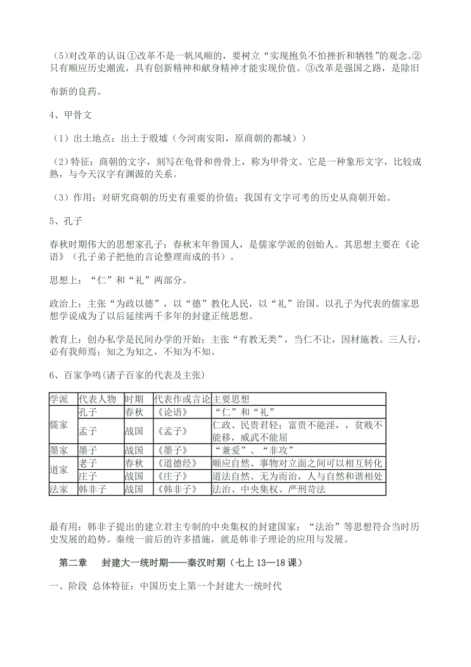 2010年中考历史中国古代史知识梳理_第2页