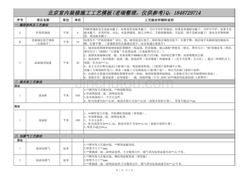 装修施工模板(老瑞整理)_第1页