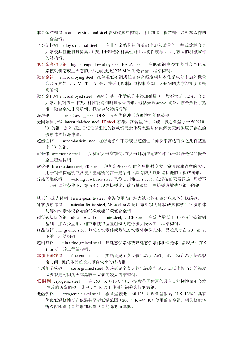 金属材料及热处理》课程中英文专业词汇表_第3页