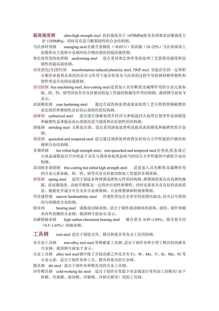 金属材料及热处理》课程中英文专业词汇表_第4页