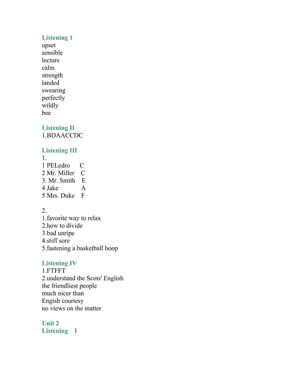 新编大学英语第三版视听说听力答案(Unit-Unit)_第3页