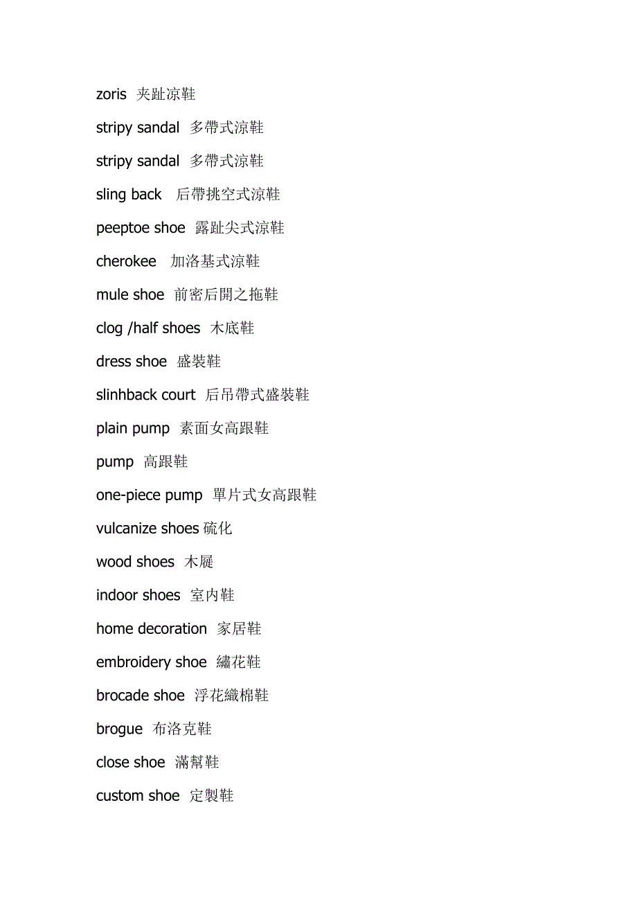 鞋的英文表达法_第4页