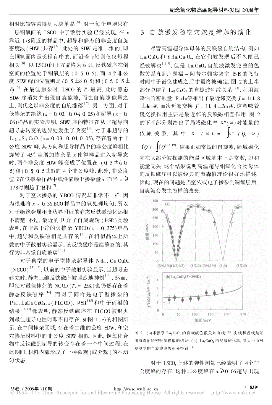 高温超导体的磁激发_探寻不同体系铜氧化合物的共同特征_第3页