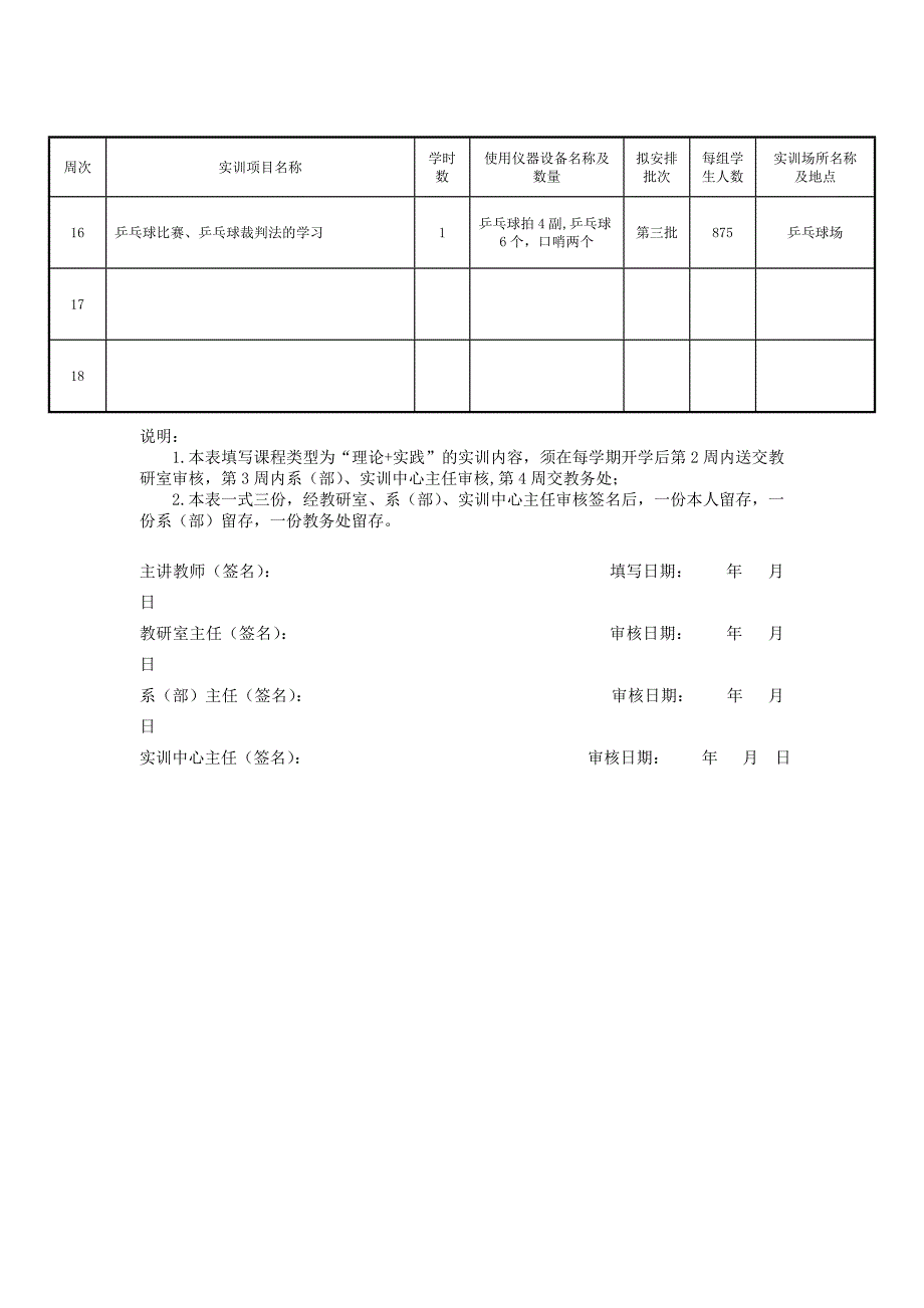 2016-2017学年第一学期体育课教学进度表总表_第4页