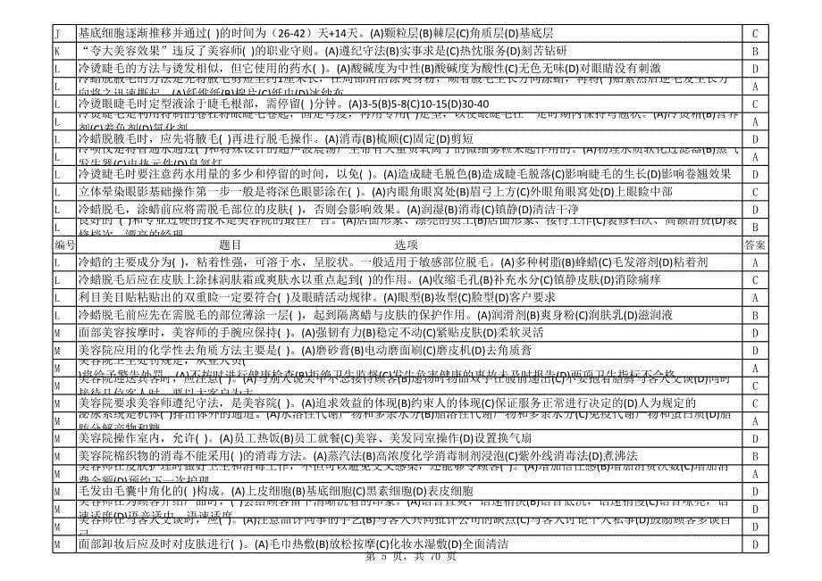 2016初级美容师题库汇总_第5页