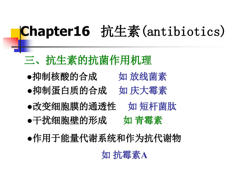 生物化学第16、17章 抗生素、激素_第4页