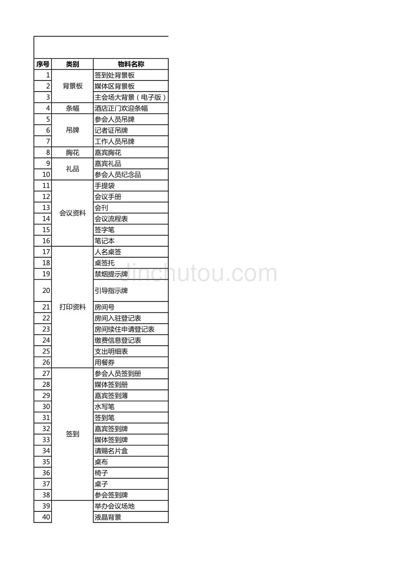 会务物料清单_第1页