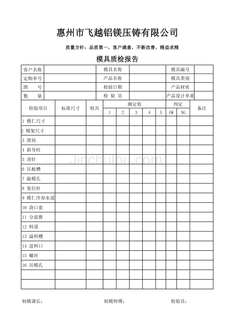 模具质检报告_第1页